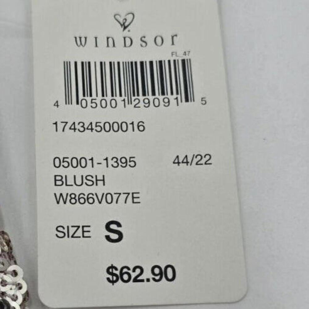 Windsor‎ Party Sequence S Spaghetti Straps Y2K Bodycon Flashy Dress NWT - Picture 4 of 13